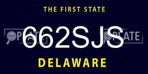 662SJS Delaware License Plate