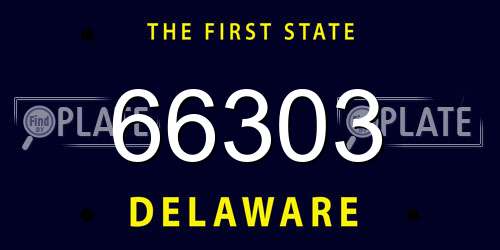 66303 Delaware License Plate