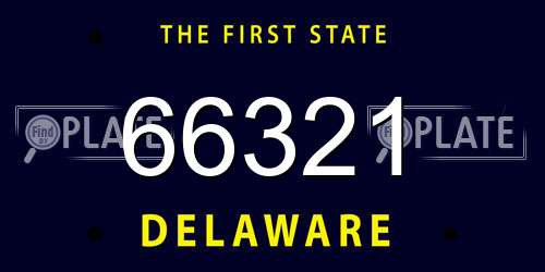 66321 Delaware License Plate