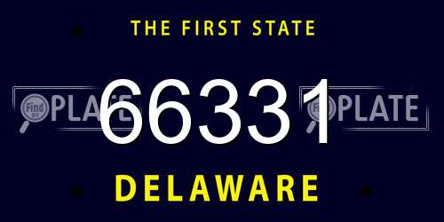 66331 Delaware License Plate