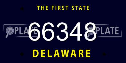 66348 Delaware License Plate