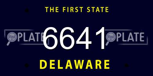 6641 Delaware License Plate