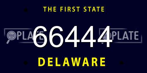66444 Delaware License Plate