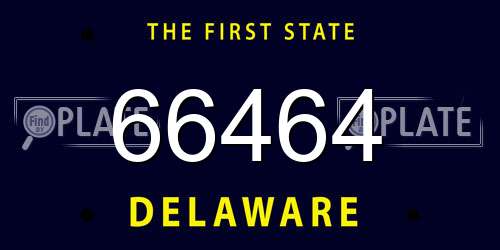 66464 Delaware License Plate