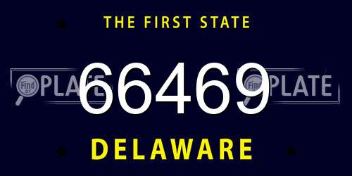 66469 Delaware License Plate