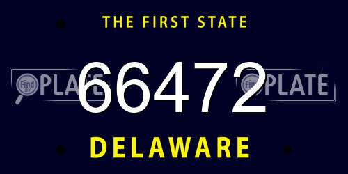 66472 Delaware License Plate