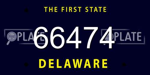66474 Delaware License Plate