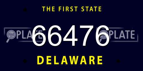 66476 Delaware License Plate