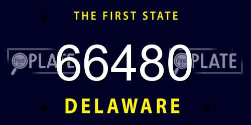 66480 Delaware License Plate
