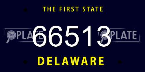 66513 Delaware License Plate