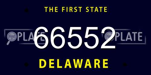 66552 Delaware License Plate