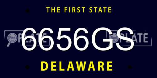 6656GS Delaware License Plate