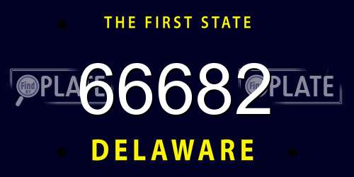66682 Delaware License Plate