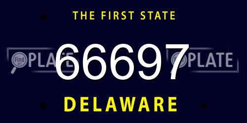 66697 Delaware License Plate