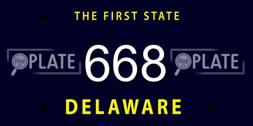 668 Delaware License Plate