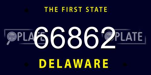 66862 Delaware License Plate
