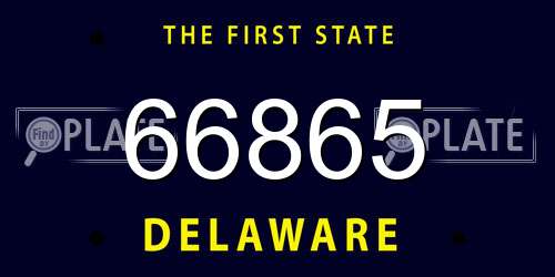66865 Delaware License Plate