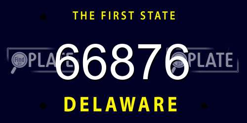 66876 Delaware License Plate