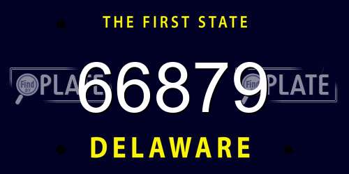 66879 Delaware License Plate