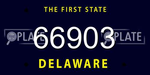66903 Delaware License Plate