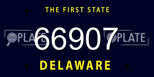 66907 Delaware License Plate