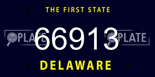66913 Delaware License Plate