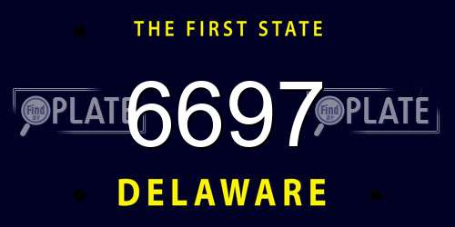 6697 Delaware License Plate