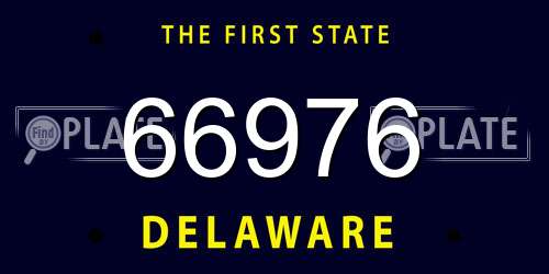 66976 Delaware License Plate