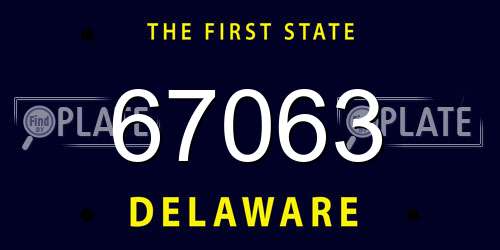 67063 Delaware License Plate