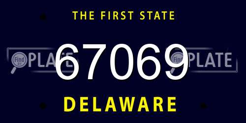 67069 Delaware License Plate