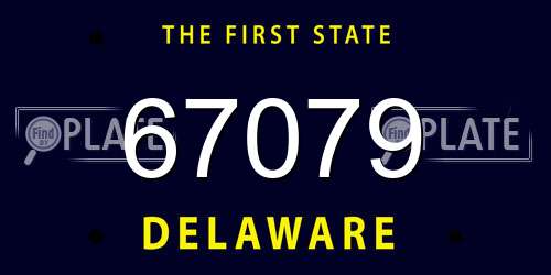 67079 Delaware License Plate