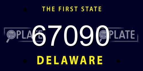 67090 Delaware License Plate