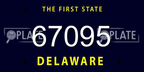 67095 Delaware License Plate