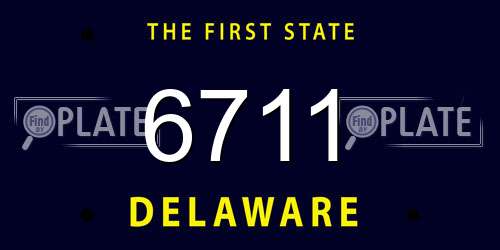 6711 Delaware License Plate