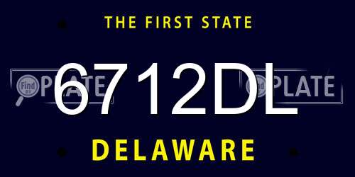 6712DL Delaware License Plate