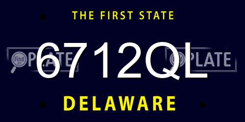 6712QL Delaware License Plate