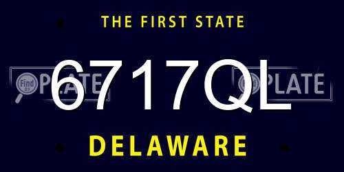 6717QL Delaware License Plate