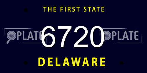 6720 Delaware License Plate