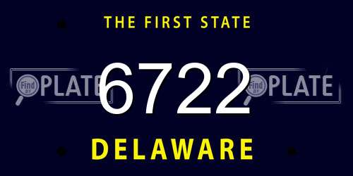 6722 Delaware License Plate