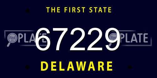 67229 Delaware License Plate