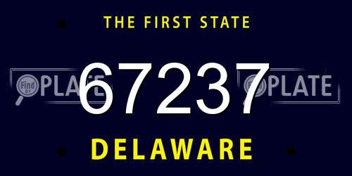 67237 Delaware License Plate