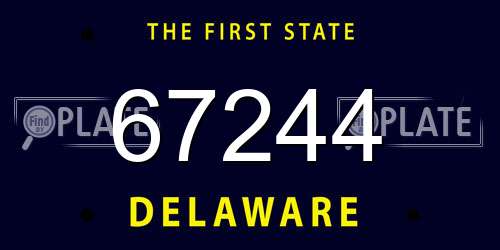 67244 Delaware License Plate
