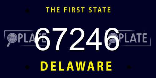 67246 Delaware License Plate