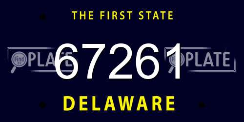 67261 Delaware License Plate