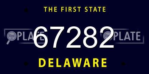 67282 Delaware License Plate
