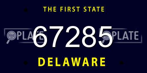 67285 Delaware License Plate
