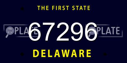 67296 Delaware License Plate