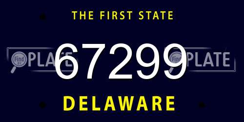 67299 Delaware License Plate