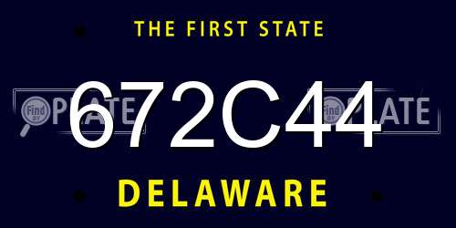 672C44 Delaware License Plate