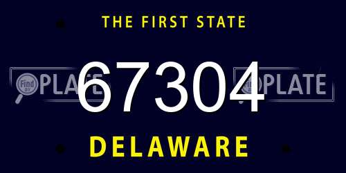 67304 Delaware License Plate